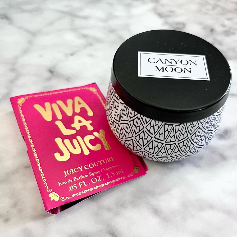 Canyon Moon Vanilla Orchid Candle w/ Juicy Couture Viva La Juicy - Picture 7 of 7